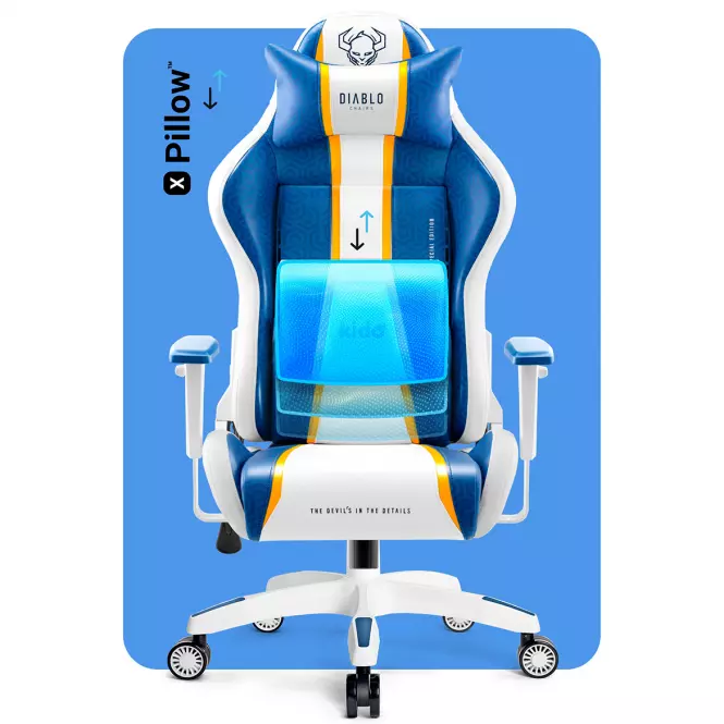 Otočné kreslo detská Diablo X-One 2.0 aqua blue