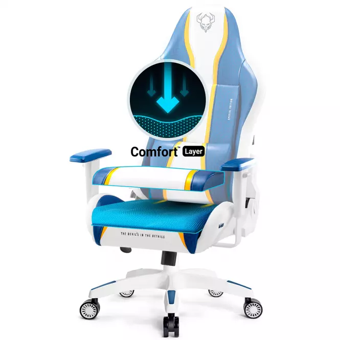 Otočné kreslo detská Diablo X-One 2.0 aqua blue