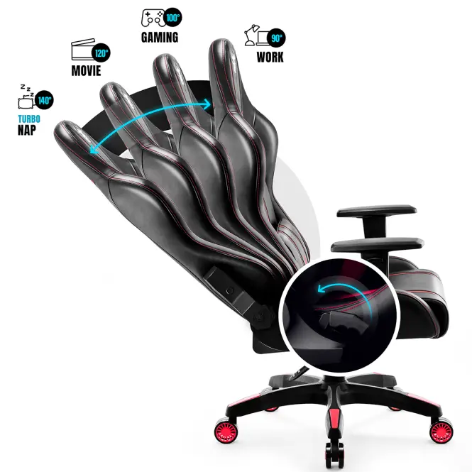 Otočné kreslo Normal Diablo X-One 2.0 čierna/červená,8