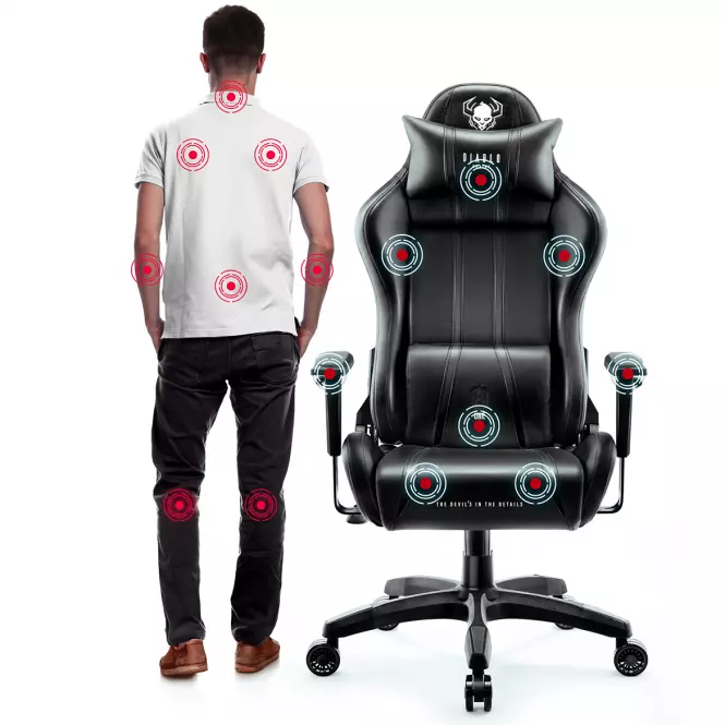 Otočné kreslo Normal Diablo X-One 2.0 čierna,6
