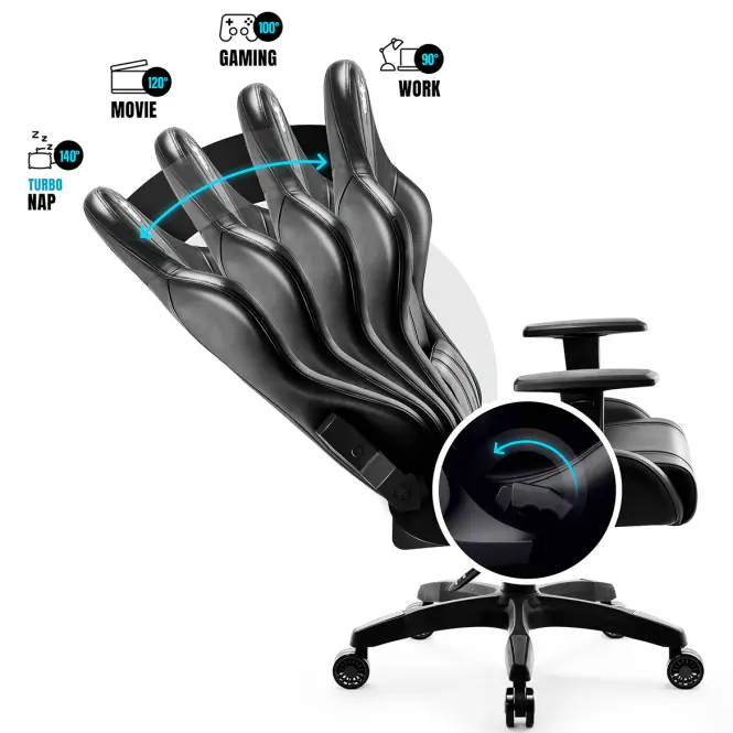 Otočné kreslo Normal Diablo X-One 2.0 čierna,8
