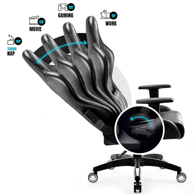 Otočné kreslo Normal Diablo X-One 2.0 čierna/biely,8