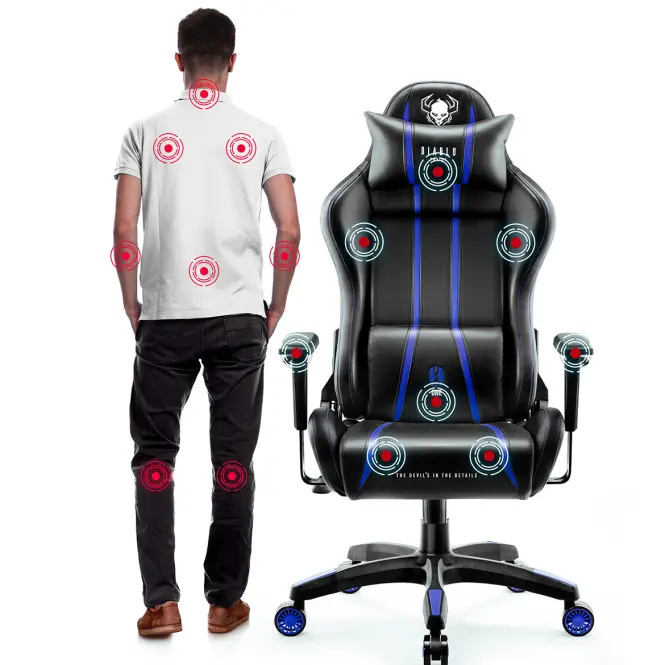 Otočné kreslo Normal Diablo X-One 2.0 čierna/modrá,6