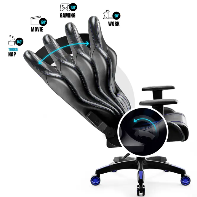 Otočné kreslo Normal Diablo X-One 2.0 čierna/modrá,8