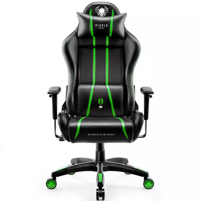 Otočné kreslo Normal Diablo X-One 2.0 čierna/zelená,2