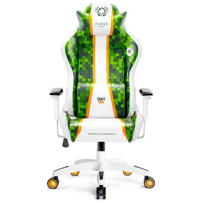 Otočné kreslo Normal Diablo X-One 2.0 biely/zelená,2