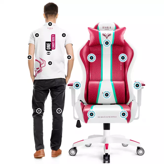 Otočné kreslo Normal Diablo X-One 2.0 candy/rose