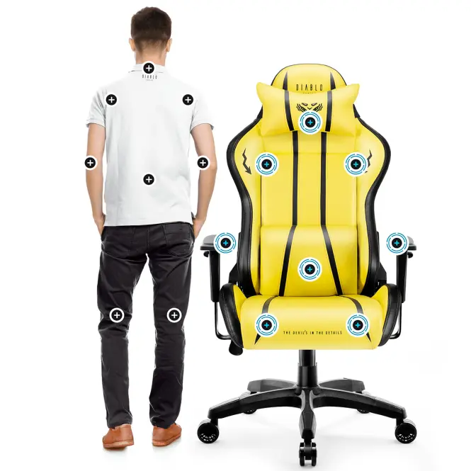 Otočné kreslo Normal Diablo X-One 2.0  electric yellow,9