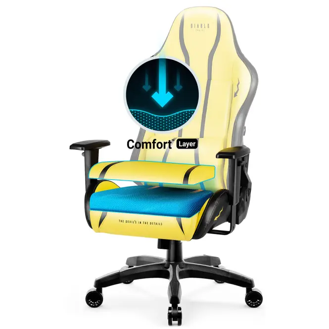 Otočné kreslo Normal Diablo X-One 2.0  electric yellow,8