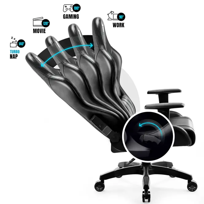 Otočné kreslo King Diablo X-One 2.0 čierna,8