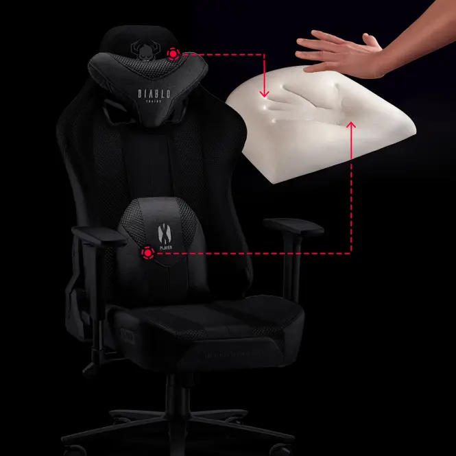 Otočné kreslo Normal Diablo X-Player 2.0 čierna,11