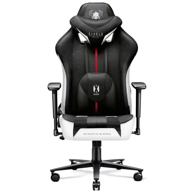 Otočné kreslo Normal Diablo X-Player 2.0 biely/čierna,2