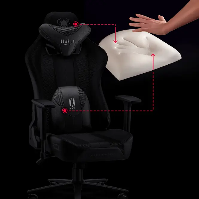 Otočné kreslo Normal Diablo X-Player 2.0 biely/čierna,10