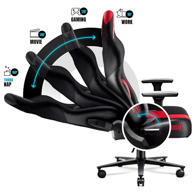 Otočné kreslo King  Diablo X-Player 2.0 antracit,8