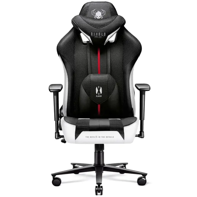 Otočné kreslo King  Diablo X-Player 2.0 biely/čierna,2