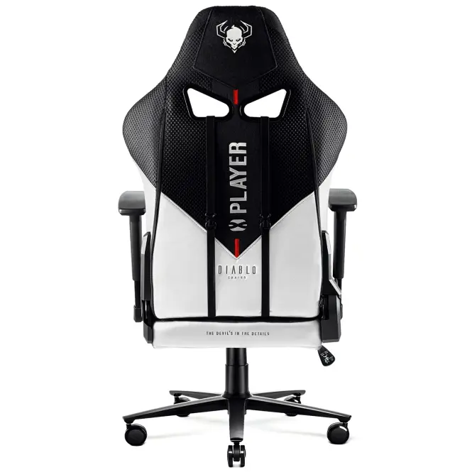 Otočné kreslo King  Diablo X-Player 2.0 biely/čierna,4