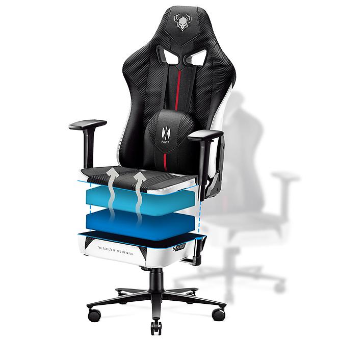 Otočné kreslo King  Diablo X-Player 2.0 biely/čierna