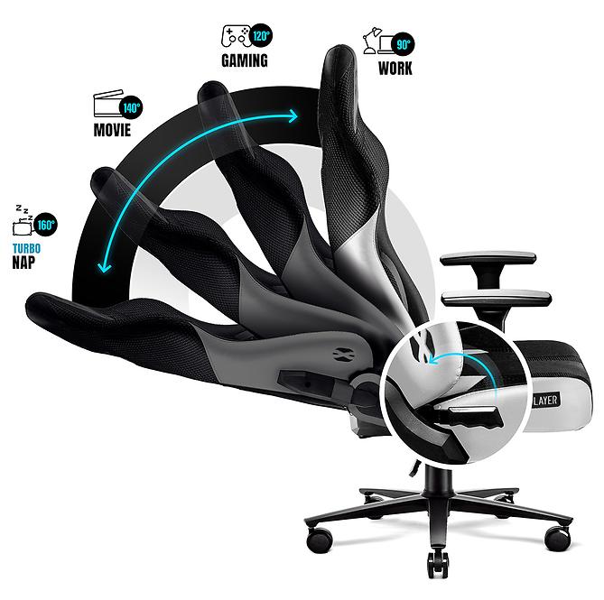 Otočné kreslo King  Diablo X-Player 2.0 biely/čierna