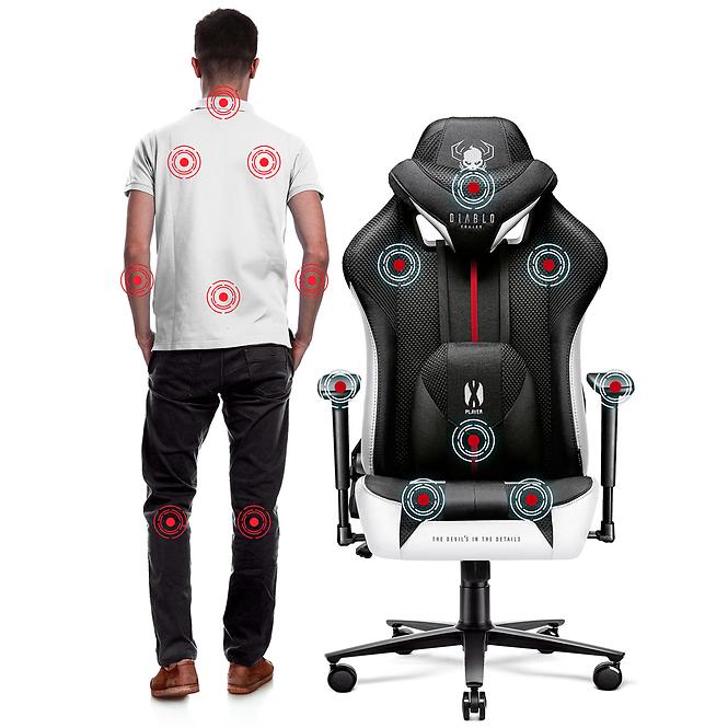 Otočné kreslo King  Diablo X-Player 2.0 biely/čierna