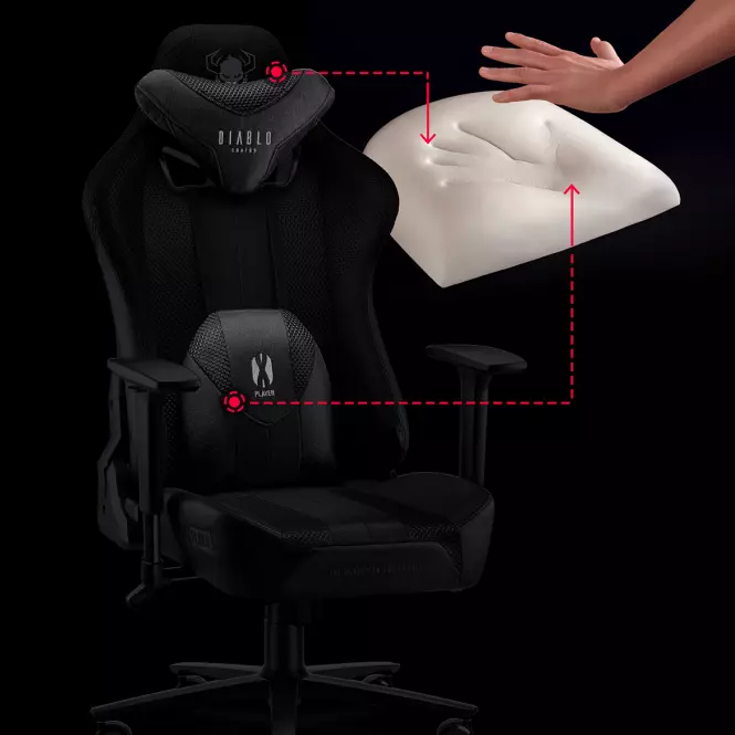 Otočné kreslo King  Diablo X-Player 2.0 biely/čierna