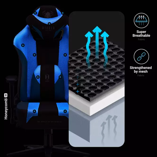Otočné kreslo King  Diablo X-Player 2.0 frost black