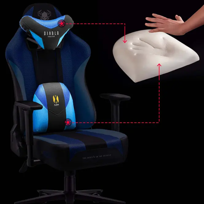 Otočné kreslo King  Diablo X-Player 2.0 frost black,14
