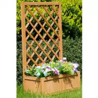 Kvetináč s mriežkou QS1704-2 60x28,5x100 cm žltý