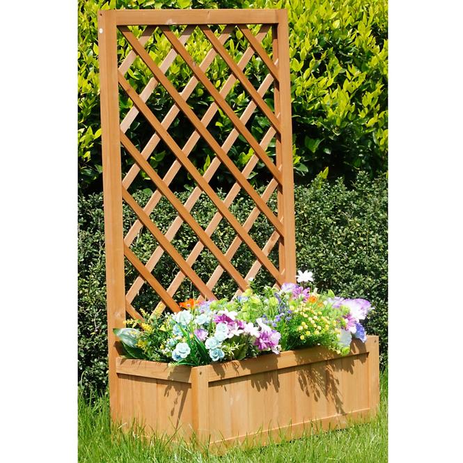Kvetináč s mriežkou QS1704-2 60x28,5x100 cm žltý