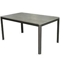 Hliníkový stôl s doskou z polywoodu 180 x 100 x 74 cm sivý