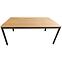 Hliníkový stôl s doskou z polywoodu 180 x 100 x 74 cm hnedá