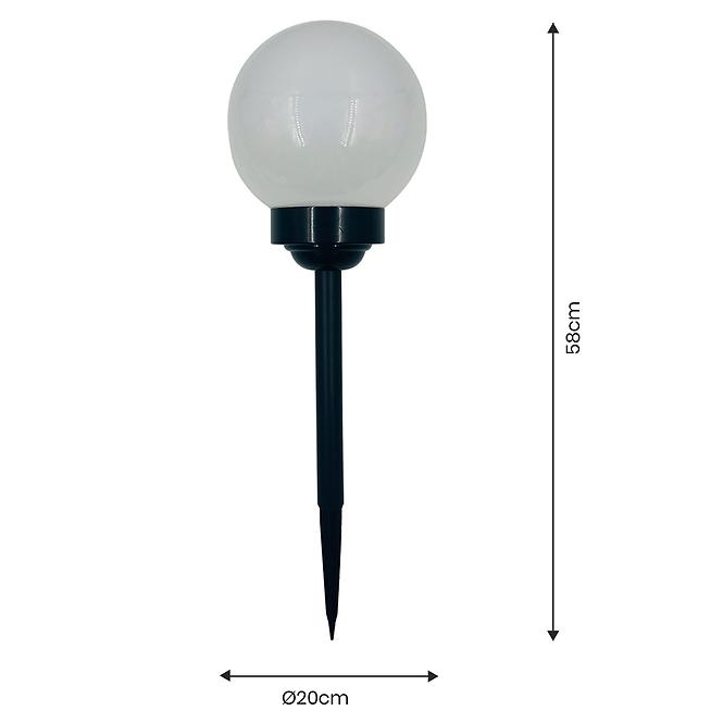 Solárna lampa GUĽA 20CM BLACK EKO0589