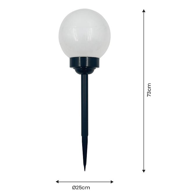 Solárna lampa GUĽA 25CM BLACK EKO0590