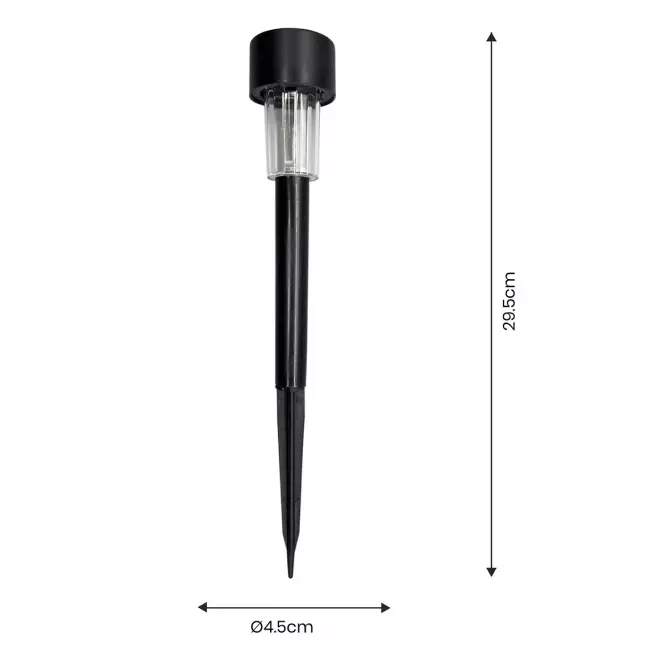 Solárna lampa PIN BLACK EKO0593,4