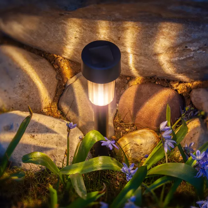 Solárna lampa PIN BLACK EKO0593,5