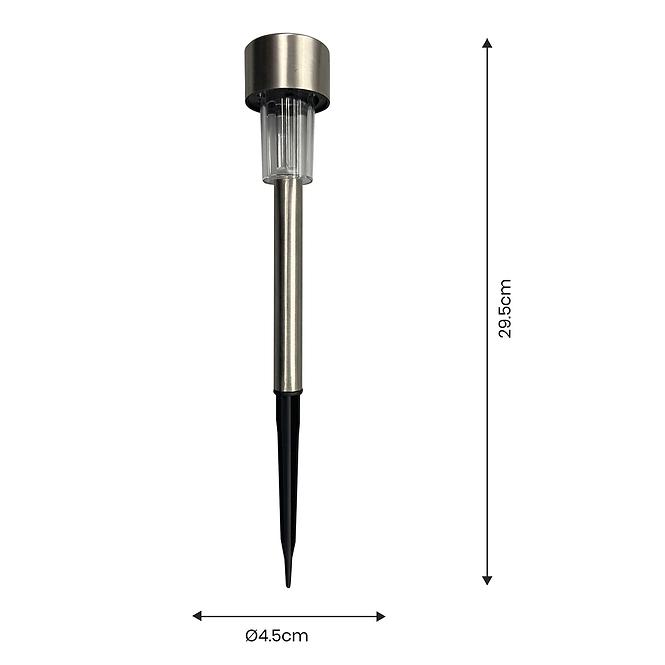 Solárna lampa PIN INOX EKO0594