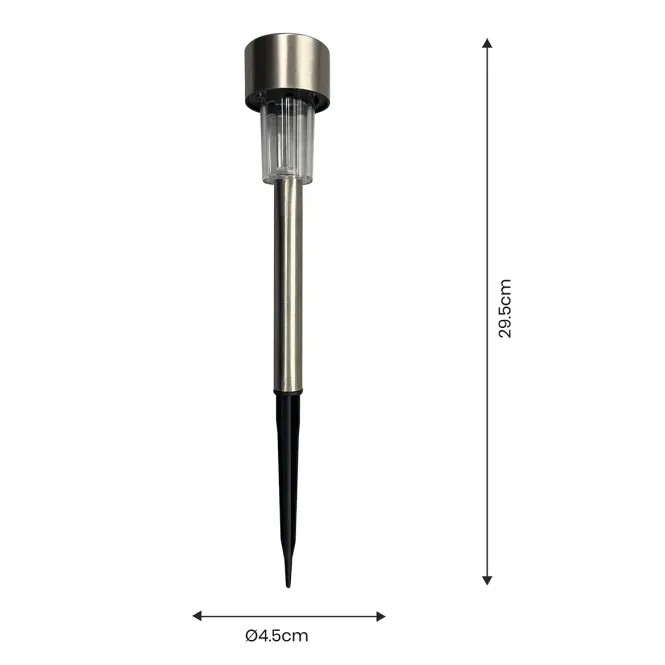 Solárna lampa PIN INOX EKO0594,3