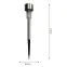 Solárna lampa PIN INOX EKO0594,3