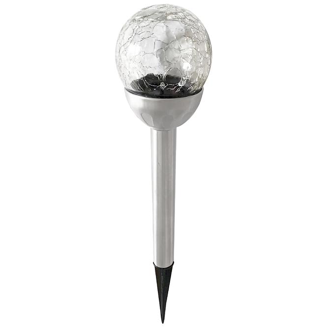 Solárna lampa INOX 8CM CRACK EKO0609