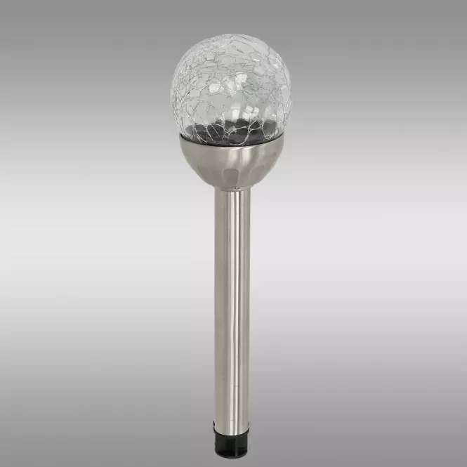 Solárna lampa INOX 8CM CRACK EKO0609