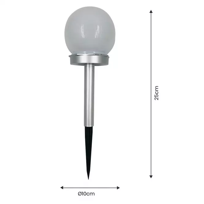Solárna lampa GUĽA 10CM SILVER EKO0611