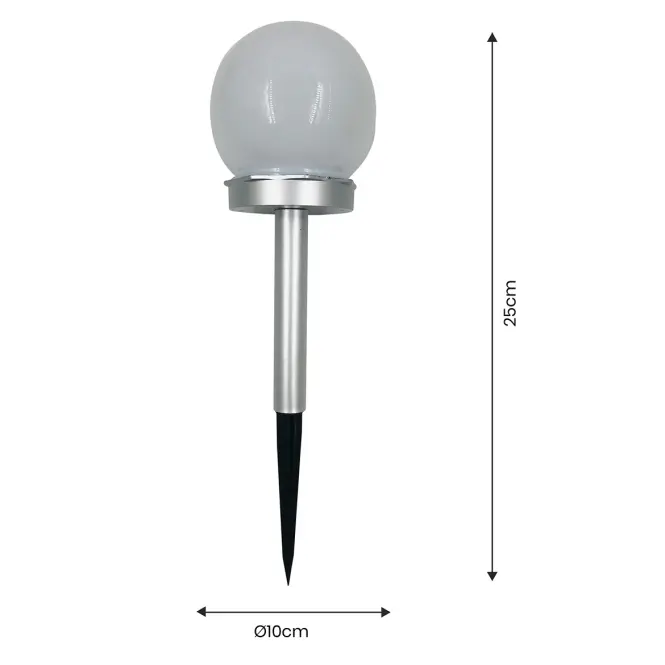 Solárna lampa GUĽA 10CM SILVER EKO0611,3