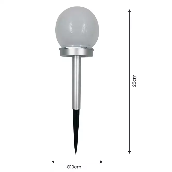 Solárna lampa GUĽA RGB 10CM SILVER EKO0613