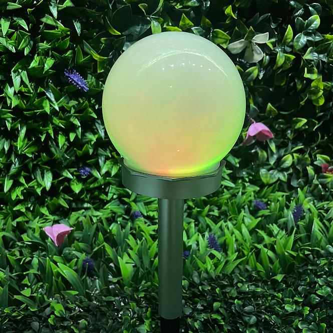 Solárna lampa GUĽA RGB 10CM SILVER EKO0613