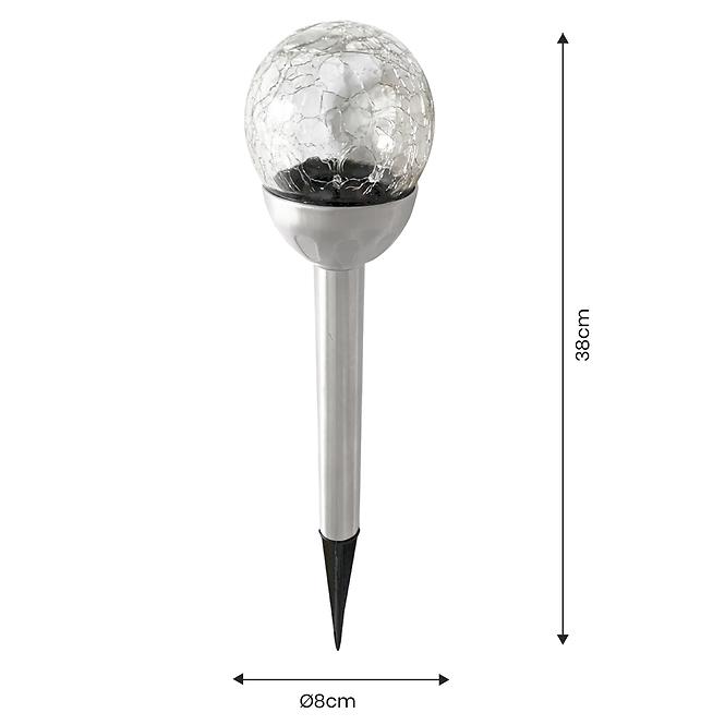 Solárna lampa GUĽA RGB 8CM CRACK EKO0614