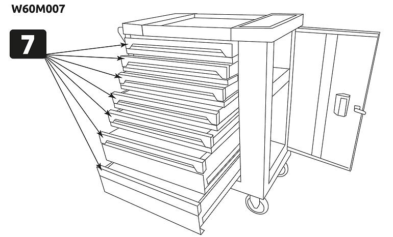 Waart Skrinka na náradie 770x460x800 mm,2