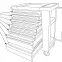 Waart Skrinka na náradie 770x460x800 mm,2