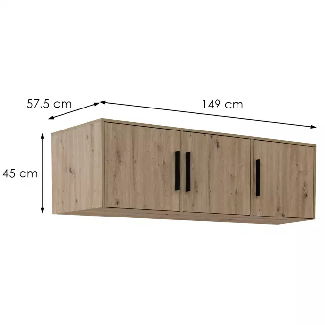 Nadstavec na skriňu Kos D3 dub artisan,2