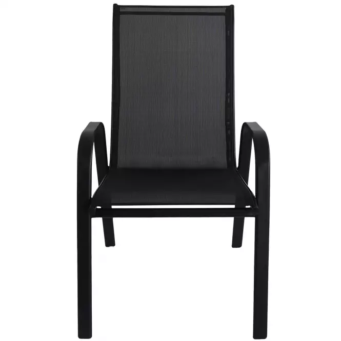 Záhradná stolička Nadja čierna,3