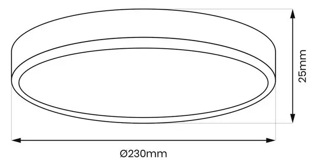 Stropné svietidlo LED MAQ 18W čierna ML0438,5