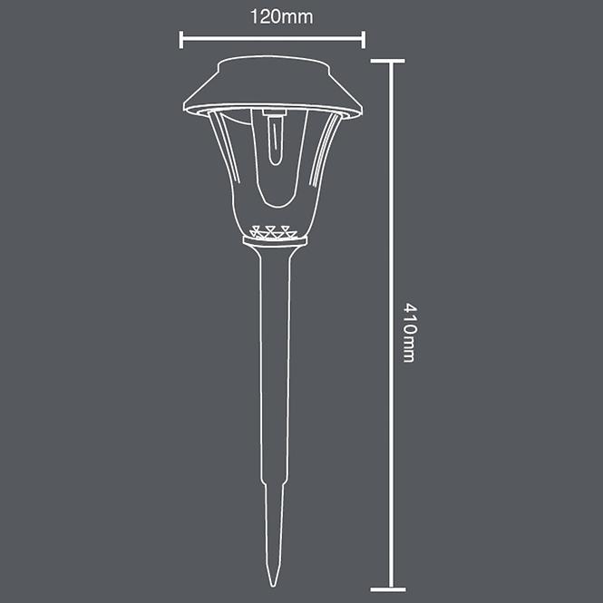 Solárna lampa 46815 čierna